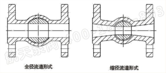 全通徑結(jié)構(gòu)及縮徑結(jié)構(gòu)